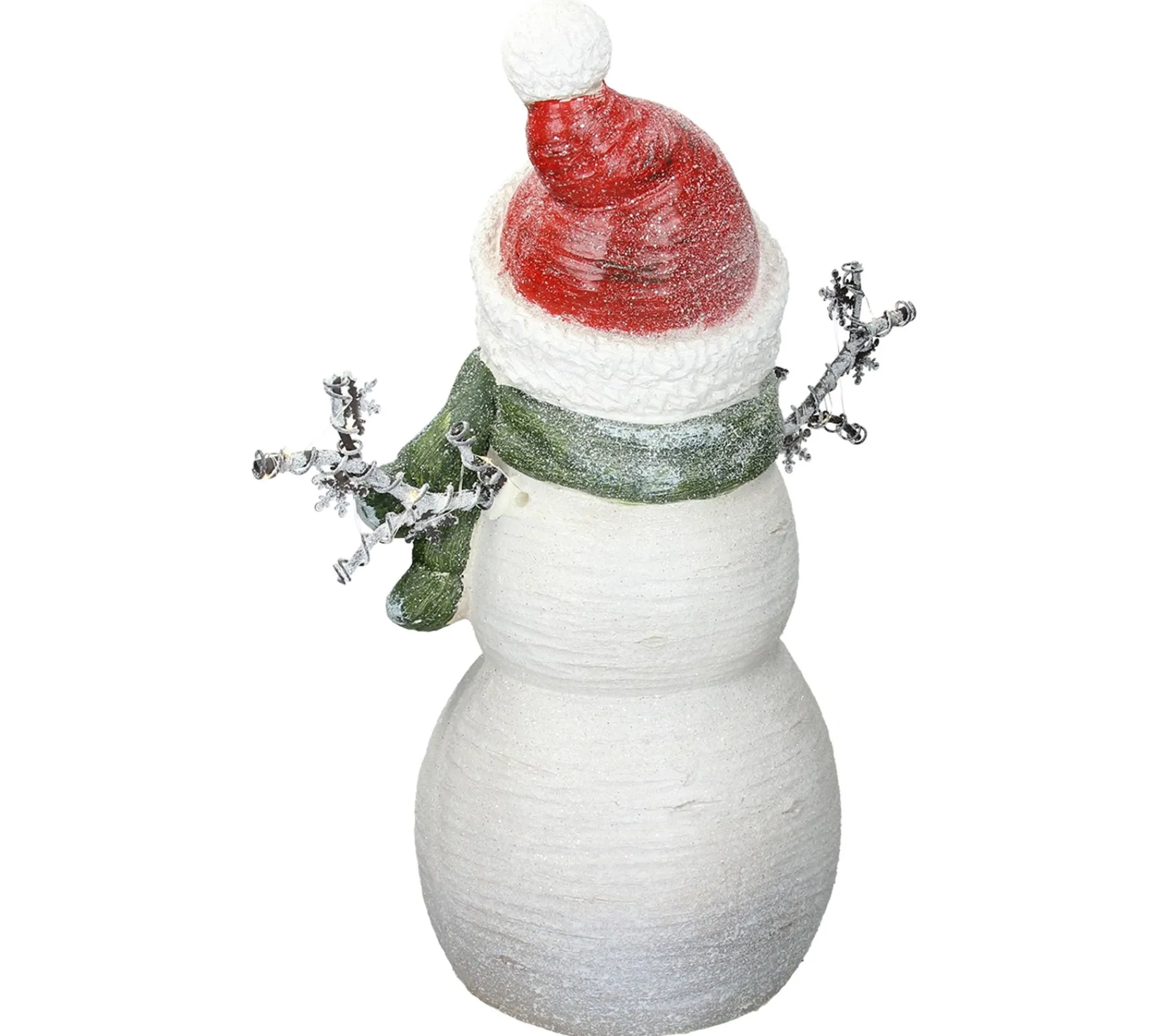 New ECD GERMANY Bonhomme De Neige Figurine 12 Led Décoration D'Hiver A Led Blanc Chaud 57 Cm