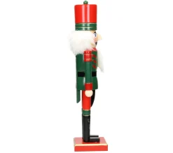 Fashion ECD GERMANY Casse-Noisette Soldat En Bois Décoration De Noël Traditionnel Chapeau Rouge 38Cm