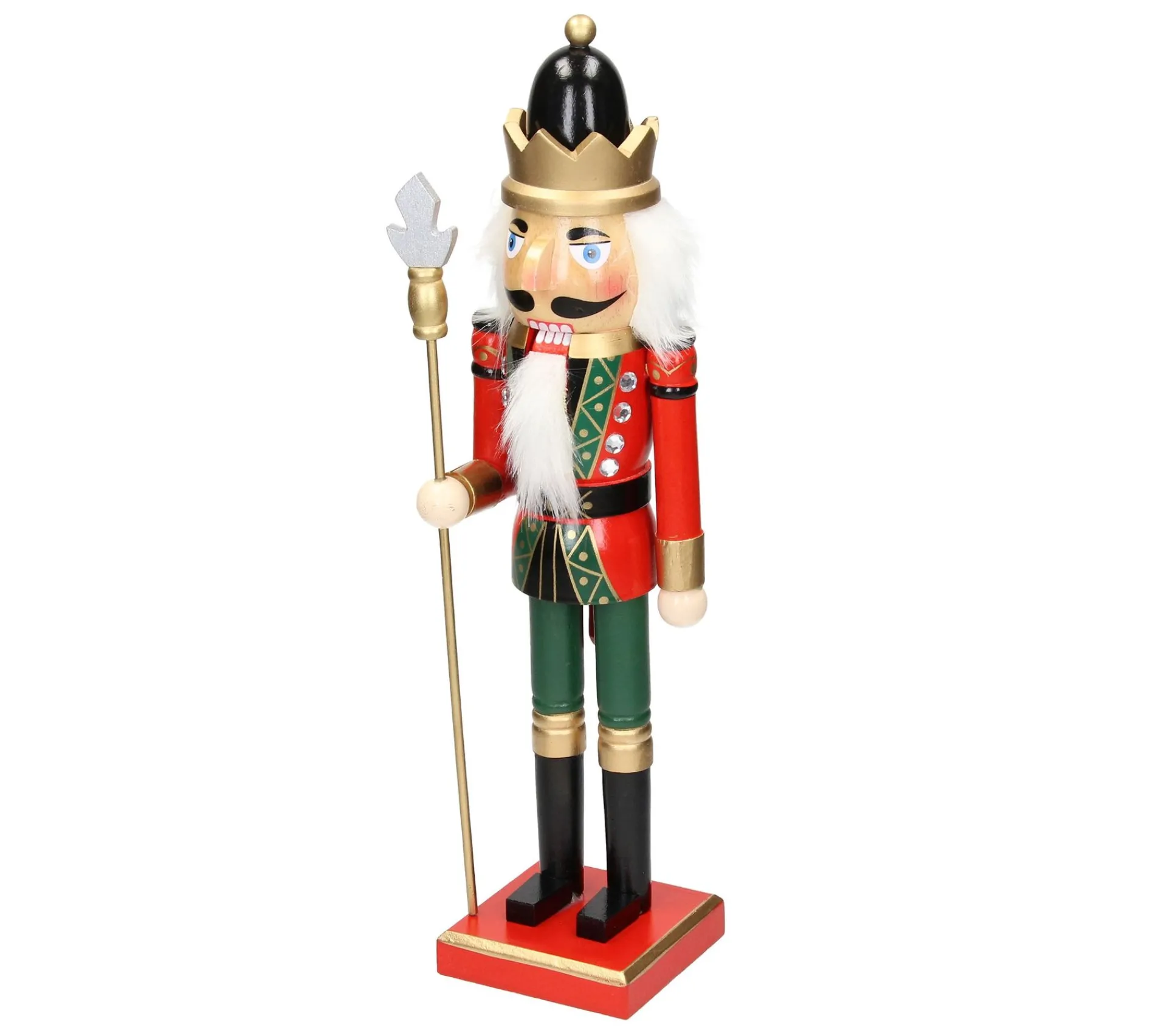 Cheap ECD GERMANY Casse-Noisette Soldat En Bois Décoration De Noël Traditionnel Couronne Noir 38Cm