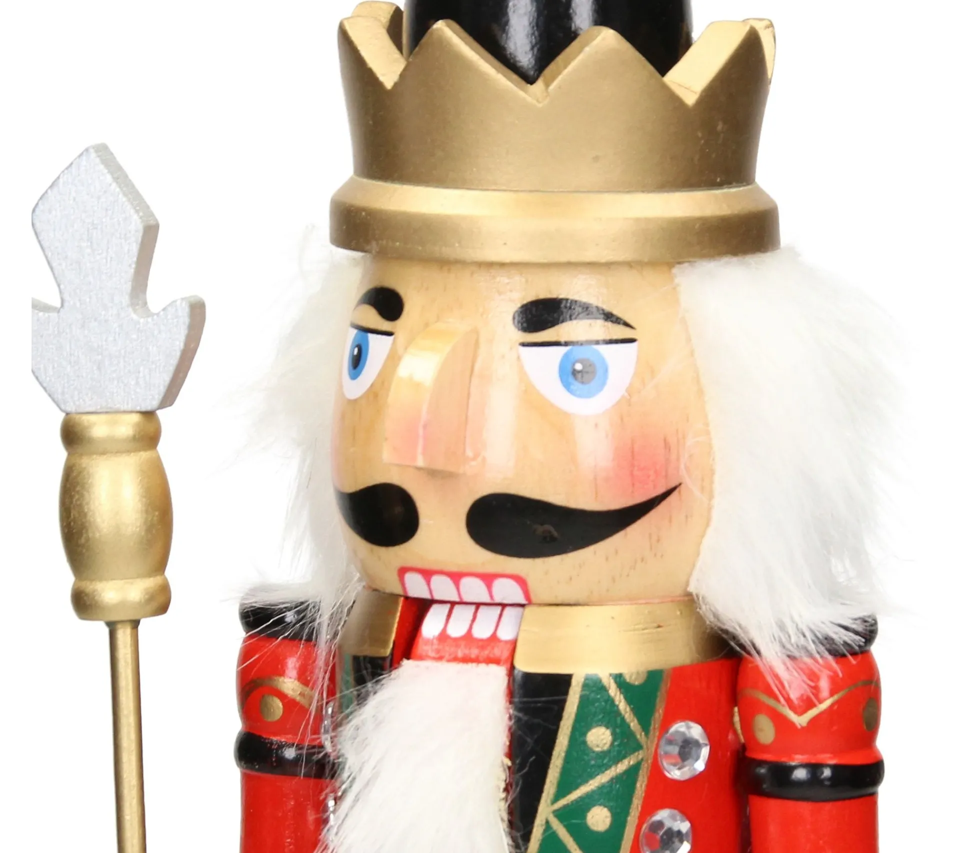 Cheap ECD GERMANY Casse-Noisette Soldat En Bois Décoration De Noël Traditionnel Couronne Noir 38Cm