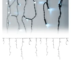 ECD GERMANY Guirlande Et Boule De Sapin^ Cha Ne Guirlande Lumineuse Led Blanc Froid 12M 360 Ampoules Ip44 Déco N El
