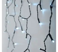 ECD GERMANY Guirlande Et Boule De Sapin^ Cha Ne Guirlande Lumineuse Led Blanc Froid 12M 360 Ampoules Ip44 Déco N El