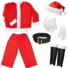Best ECD GERMANY Costume De Pere Noël Rouge 9 Pcs Costume De Deguisement Adultes/Hommes De Noël