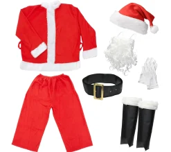 Best ECD GERMANY Costume De Pere Noël Rouge 9 Pcs Costume De Deguisement Adultes/Hommes De Noël