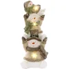 Best Sale ECD GERMANY Figure De Bonhomme De Neige Led Illuminee Décoration Trio De Noël 70 Cm Interieur