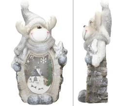 Flash Sale ECD GERMANY Figurine De Renne Avec Eclairage Led 53 Cm Décoration Ornement D'Interieur Noël