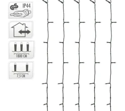 ECD GERMANY Guirlande Et Boule De Sapin^ Guirlande Lumineuse Avec 240 Led Blanc Chaud Décoration D'Arbre De Noël Ip44 18M