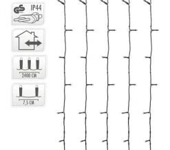 ECD GERMANY Guirlande Et Boule De Sapin^ Guirlande Lumineuse De Noël 320 Led Déco Blanc Chaud Ip44 Interieur/Exterieur