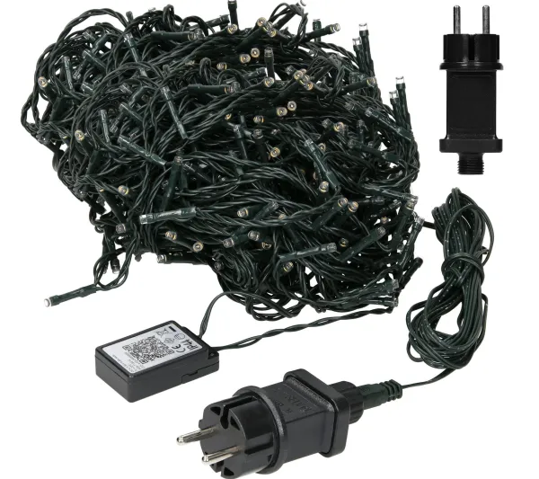 ECD GERMANY Guirlande Et Boule De Sapin^ Guirlande Lumineuse Noël 720 Leds Blanc Froid Déco Eclairage Exterieur/Interieur
