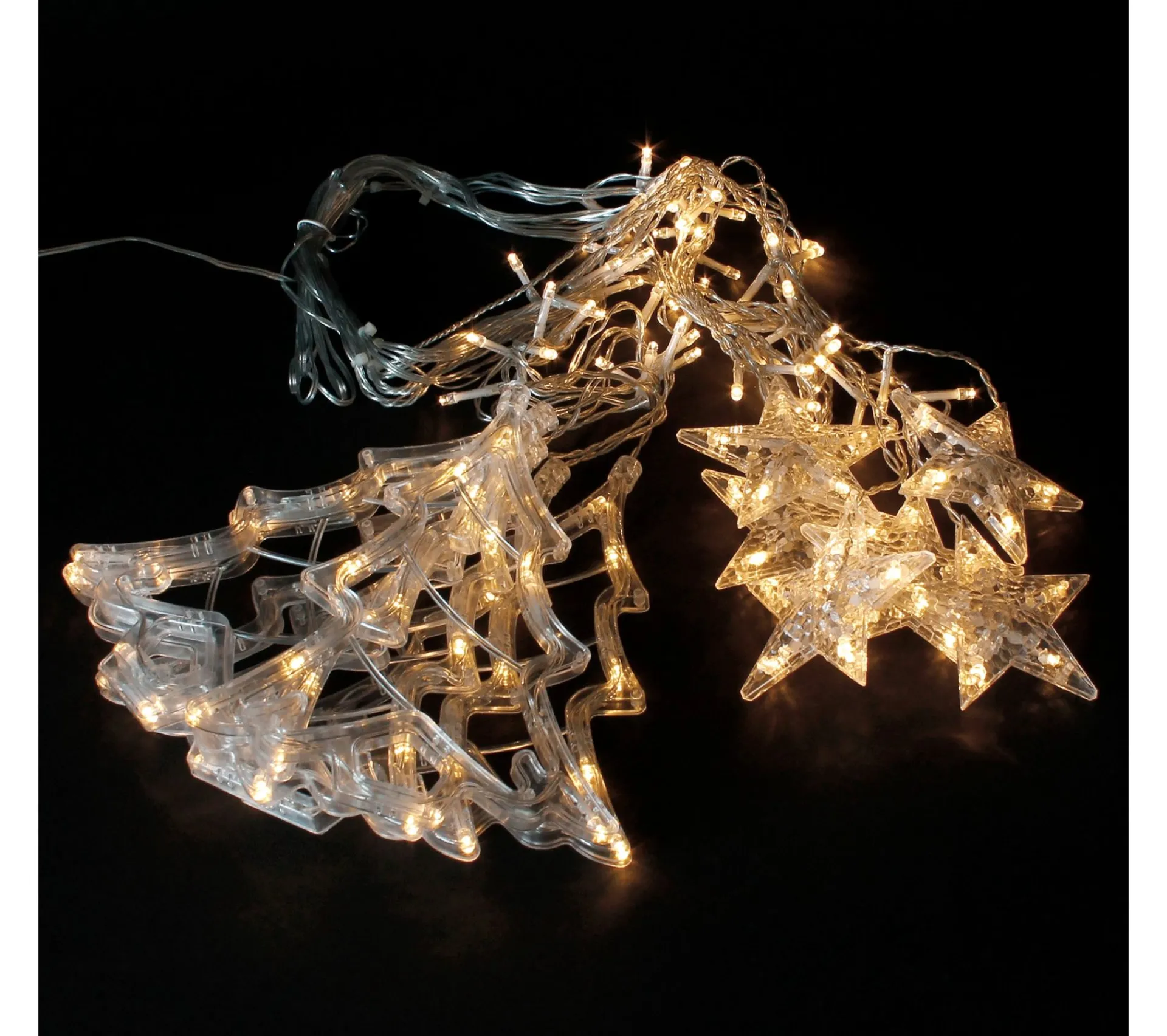 Flash Sale ECD GERMANY Rideau Lumineux Avec Etoile 138 Leds Blanc Chaud Décoration De Noël 8 Fonctions