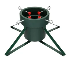 ECD GERMANY Guirlande Et Boule De Sapin^ Support Pour Sapin De Noël Base D'Arbre Plastique/Metal Reservoir 2L 32X32X19 Cm