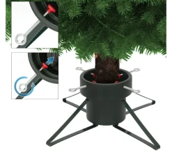 ECD GERMANY Guirlande Et Boule De Sapin^ Support Pour Sapin De Noël Base D'Arbre Plastique/Metal Reservoir 2L 32X32X19 Cm