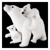 Sale * Famille D'Ours Déco "Manteau" 52Cm Blanc