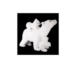 Sale * Famille D'Ours Déco "Manteau" 52Cm Blanc