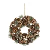 Hot FEERIC LIGHTS AND CHRISTMAS Couronne De Noël Avec Pommes De Pin Et Autres Déco D 34 Cm