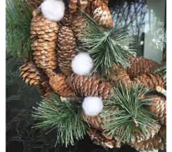 Hot FEERIC LIGHTS AND CHRISTMAS Couronne De Noël Avec Pommes De Pin Et Autres Déco D 34 Cm