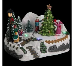 Sale FEERIC LIGHTS AND CHRISTMAS Village De Noël Anime Et Lumineux Scene Sapin - Multicolore