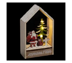 Online FEERIC LIGHTS AND CHRISTMAS Maison De Noël Lumineuse 4 Led Blanc Chaud H 17 Cm