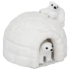 Fashion FEERIC LIGHTS AND CHRISTMAS Déco De Noël Igloo Blanc Paillete Avec Oursons D 20 X H 15 Cm