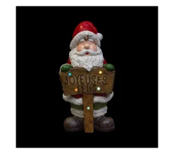 Sale FEERIC LIGHTS AND CHRISTMAS Déco Lumineuse Pere Noël Avec Pancarte 5 Led H 70 Cm