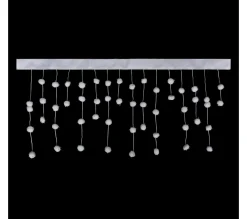 Store FEERIC LIGHTS AND CHRISTMAS Décoration De Noël A Suspendre Rideau Neige Blanc Manteau - L. 90 X H. 40 Cm - Blanc