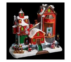 Store FEERIC LIGHTS AND CHRISTMAS Village De Noël Lumineux, Anime Et Musical La Fabrique De Cadeaux En Laponie