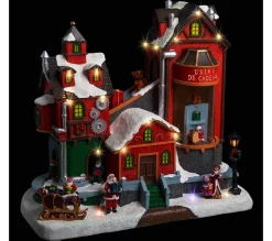 Store FEERIC LIGHTS AND CHRISTMAS Village De Noël Lumineux, Anime Et Musical La Fabrique De Cadeaux En Laponie
