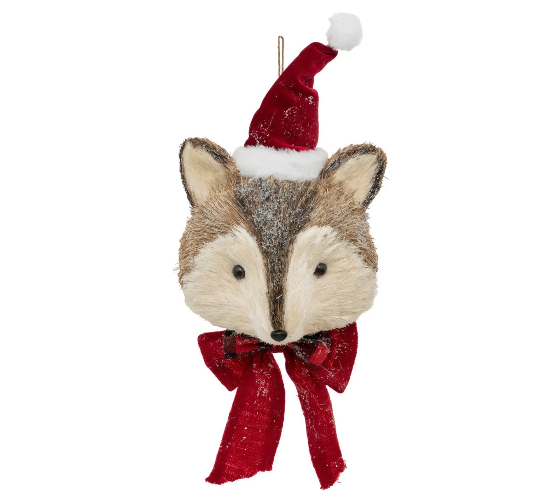 Shop FEERIC LIGHTS AND CHRISTMAS Suspension De Noël Renard Avec Bonnet De Pere Noël H 45 Cm