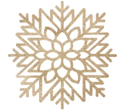Discount FEERIC LIGHTS AND CHRISTMAS Set De Table De Noël Design Flocon - Diam. 42 Cm - Dore