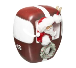 Discount FEERIC LIGHTS AND CHRISTMAS Objet Déco Pere Noël Dans Une Telecabine Rouge H 20 Cm