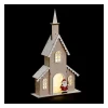 Cheap FEERIC LIGHTS AND CHRISTMAS Déco Clocher Lumineux En Bois 5 Led Blanc Chaud H 40 Cm
