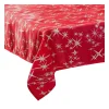 Clearance FEERIC LIGHTS AND CHRISTMAS Nappe Canevas Rouge Et Etoiles Pailletees 140 X 360 Cm