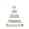 Shop FEERIC LIGHTS AND CHRISTMAS Pancarte Sapin A Suspendre Avec Messages Noël Et Déco Pailletee H 70 Cm