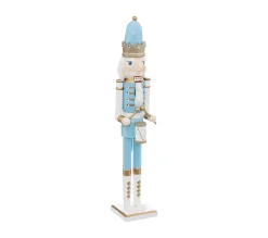 Online FEERIC LIGHTS AND CHRISTMAS Déco De Noël Grande Figurine Casse-Noisette Bleu En Bois H 60 Cm
