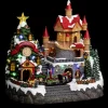 Clearance FEERIC LIGHTS AND CHRISTMAS Chateau Pere-Noël Avec Sapin Lumineux + Train Anime - Multicolore