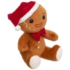 Hot FEERIC LIGHTS AND CHRISTMAS Déco De Noël Peluche Pain D'Epice Avec Bonnet De Pere Noël H 25 Cm