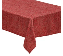 Best Sale FEERIC LIGHTS AND CHRISTMAS Nappe Jacquard Nuance De Rouge Et Fil Lurex Dore 140 X 240 Cm
