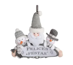 Cheap FEERIC LIGHTS AND CHRISTMAS Déco De Noël Pancarte Joyeuses Fetes Avec 3 Peluches H 38 Cm