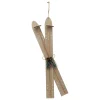 Clearance FEERIC LIGHTS AND CHRISTMAS Suspension De Noël Paire De Ski En Bois Avec Déco H 60 Cm