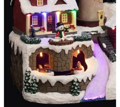 Best Sale FEERIC LIGHTS AND CHRISTMAS Village De Noël Phare Lumineux Et Anime - Multicolore