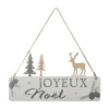 Best FEERIC LIGHTS AND CHRISTMAS Déco De Noël Pancarte Joyeux Noël En Bois A Suspendre L 29 Cm