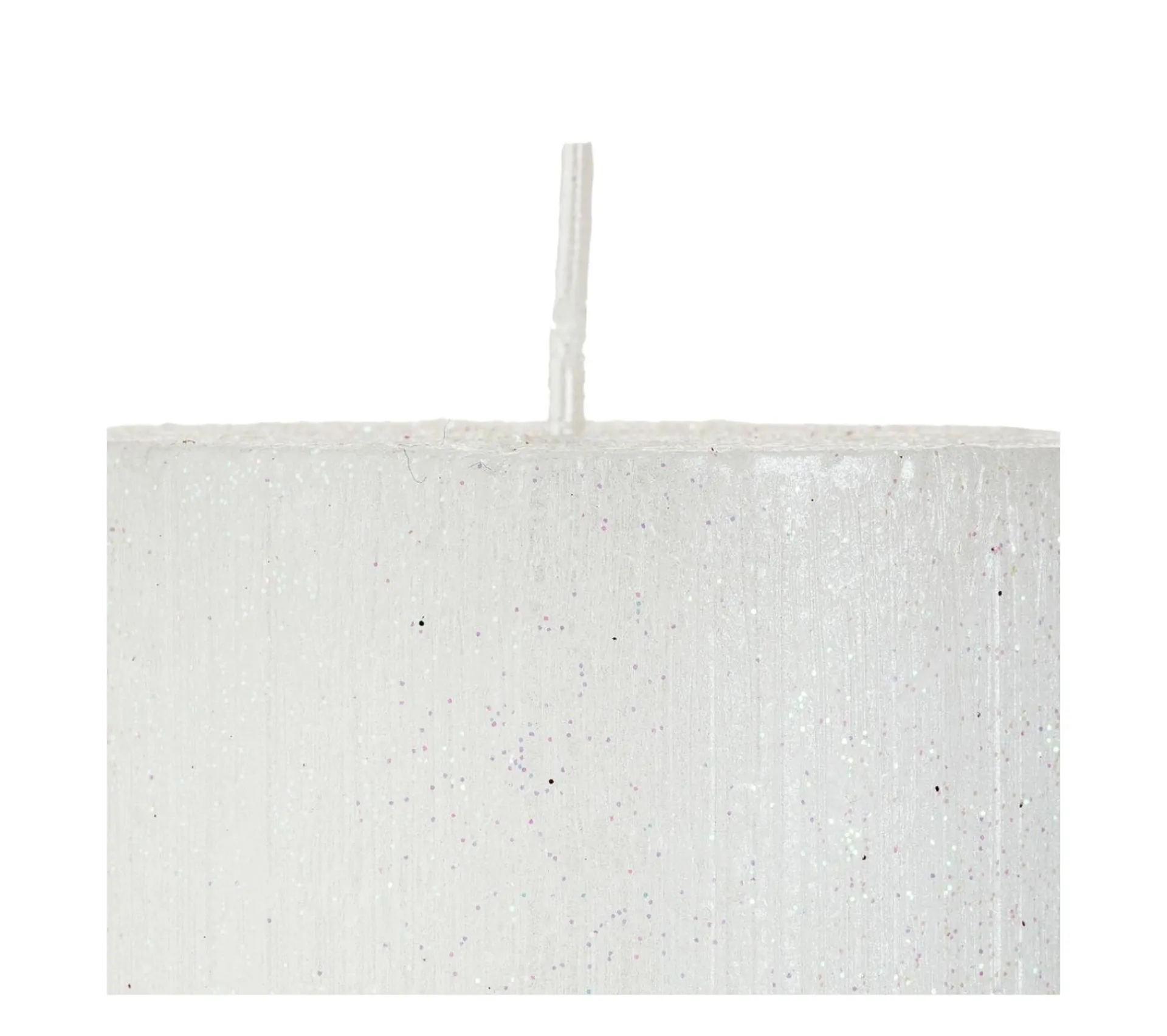 Cheap FEERIC LIGHTS AND CHRISTMAS Bougie Blanche Pailletee Et Etoilee H 12 Cm 340 G