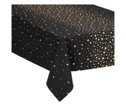 Hot FEERIC LIGHTS AND CHRISTMAS Nappe En Coton Noir Et Etoiles 140 X 360 Cm