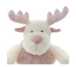 Fashion FEERIC LIGHTS AND CHRISTMAS Déco De Noël Peluche Renne En Veste Et Paillettes H 28 Cm