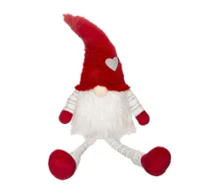 Hot FEERIC LIGHTS AND CHRISTMAS Pere Noël Scandinave Assis Rouge Et Blanc H 64 Cm
