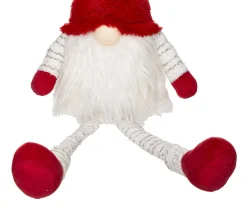 Hot FEERIC LIGHTS AND CHRISTMAS Pere Noël Scandinave Assis Rouge Et Blanc H 64 Cm