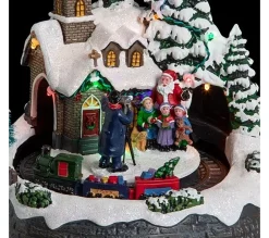Best FEERIC LIGHTS AND CHRISTMAS Village De Noël Lumineux Et Anime Train Du Pere Noël