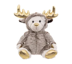 Best FEERIC LIGHTS AND CHRISTMAS Déco De Noël Peluche Ours En Combinaison De Renne H 37 Cm