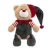 New FEERIC LIGHTS AND CHRISTMAS Déco De Noël Peluche Ours En Habit De Lutin H 35 Cm
