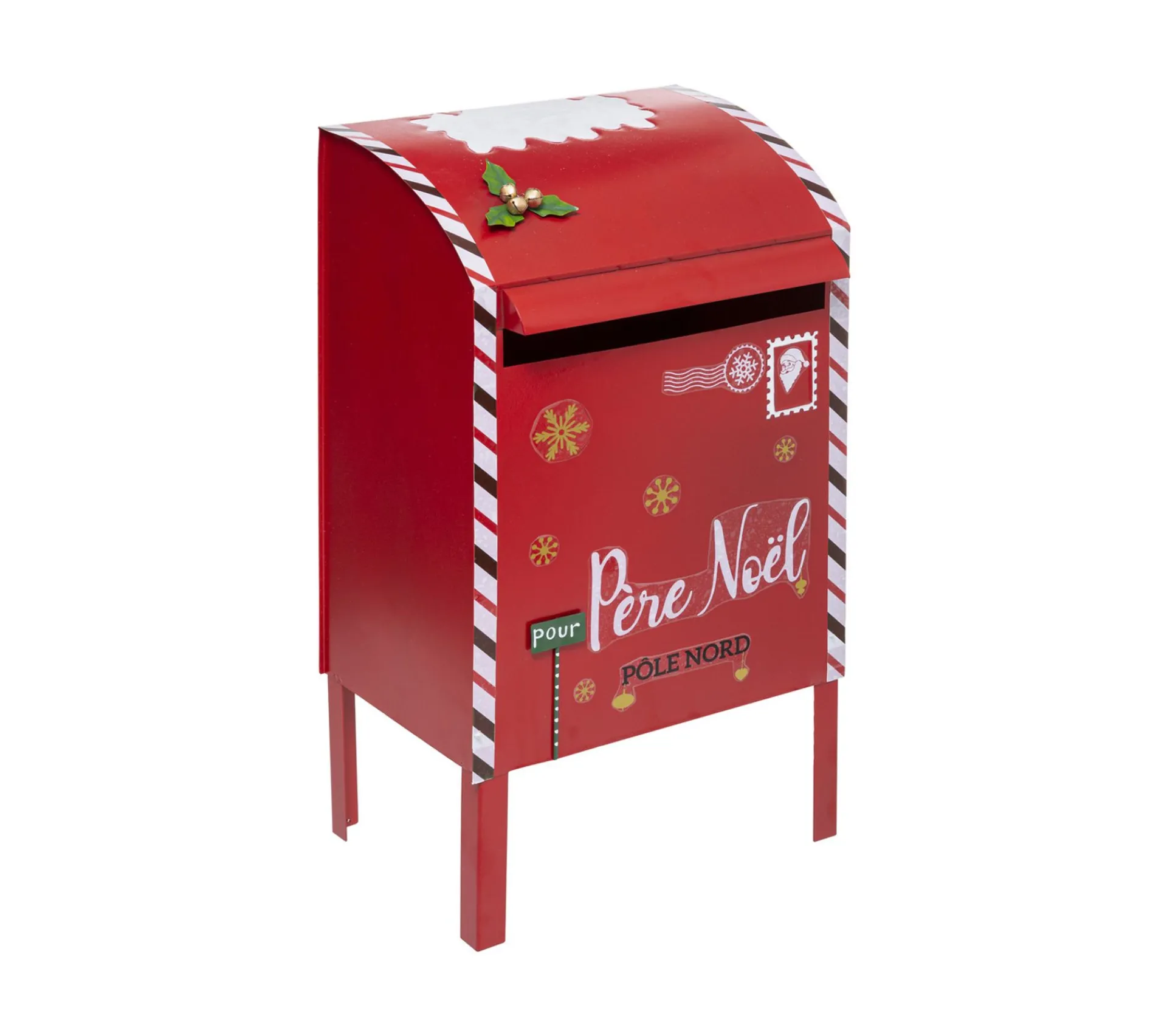 Discount FEERIC LIGHTS AND CHRISTMAS Grande Boite Aux Lettres Rouge En Metal H 80 Cm